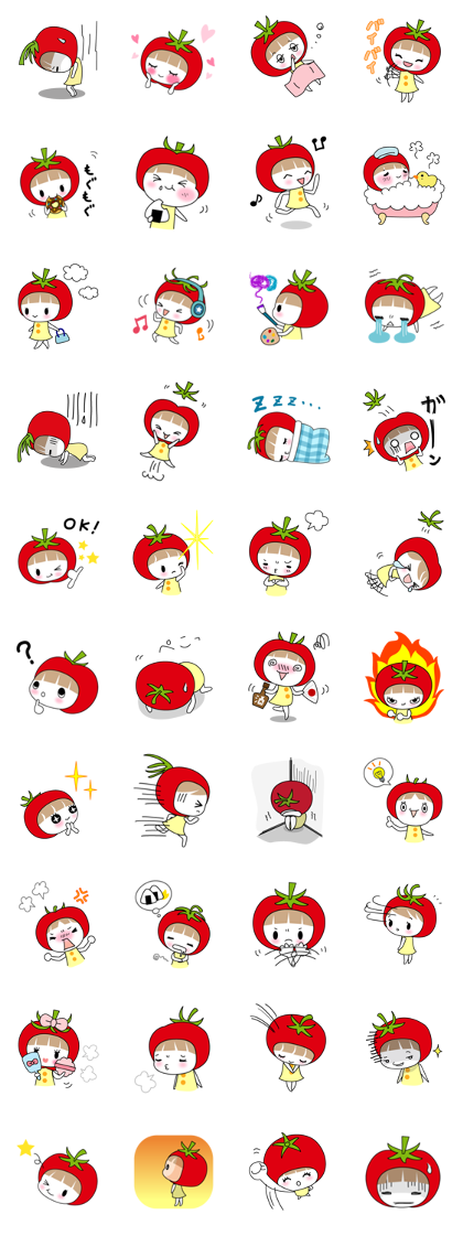 sticker1000048-The girl of Tomato