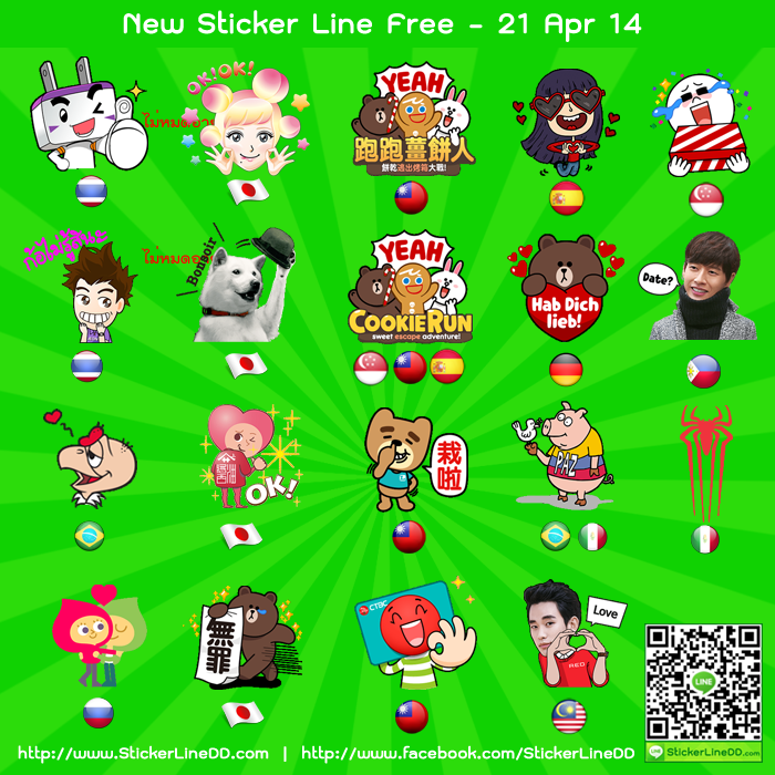 Update New Sticker Line Free - 22.Apr.14