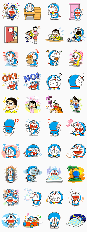 StickerLine582-Doraemon