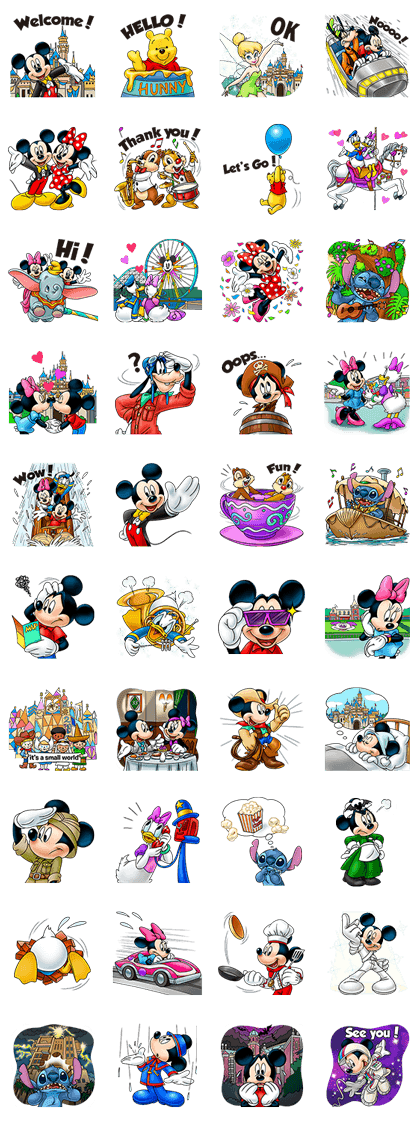 Stickerไลน์2346-Disney Theme Park