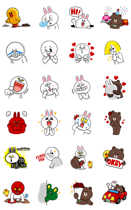 StickerLine2351-LINE Characters: All the Love [เคลื่อนไหวได้] 