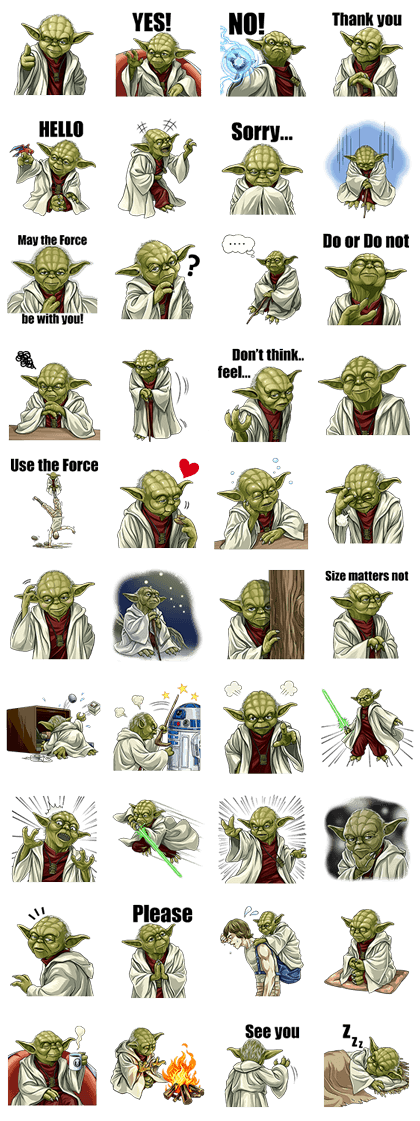 Sticker2802-Star Wars Yoda Collection