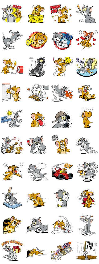 สติ๊กเกอร์ไลน์2911-Tom and Jerry