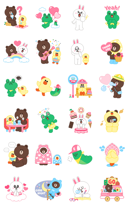 Sticker2942-LINE Characters -Pastel Cuties[เคลื่อนไหวได้]