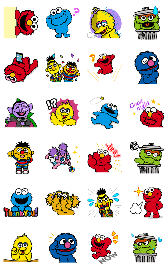 Sticker4410 - Sesame Street Animated Stickers2 [เคลื่อนไหวได้] 
