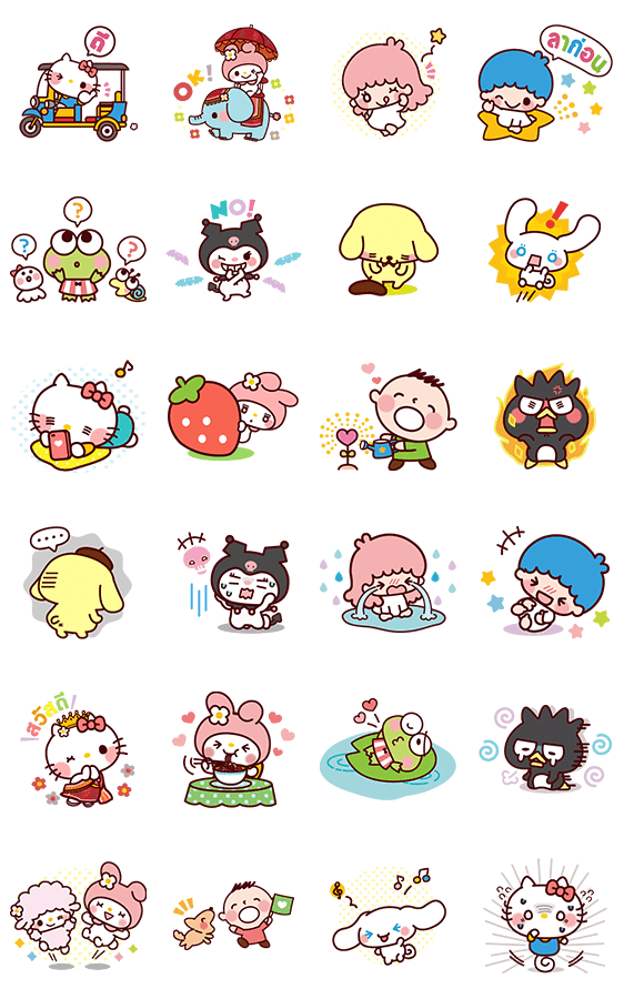 Sticker4673-‪SANRIO‬ CHARACTERS3-Cartoons [เคลื่อนไหวได้] 