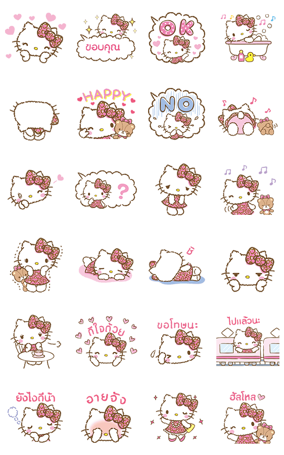 Sticker4960-Hello Kitty-Adorable Animations เวอร์ชั่นไทย[เคลื่อนไหวได้]  
