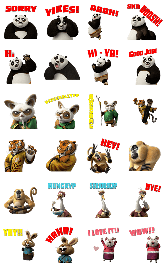 Sticker5921-Kung Fu Panda Animated Stickers [ดุ๊กดิ๊ก]  
