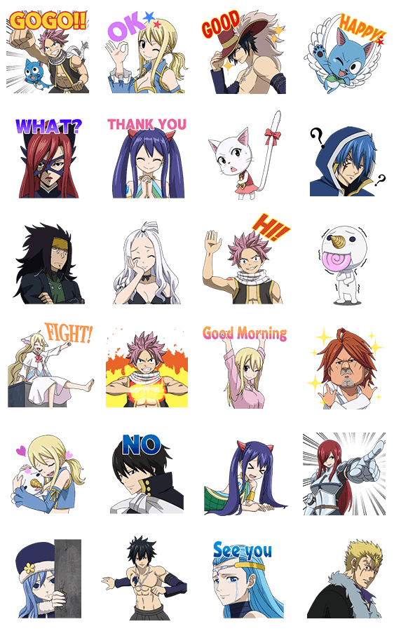 sticker6083-FAIRY TAIL Action Stickers [ดุ๊กดิ๊ก]   