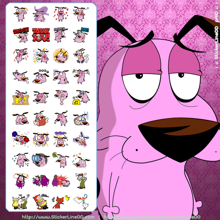 สติ๊กเกอร์ไลน์ 1388 - Courage the Cowardly Dog