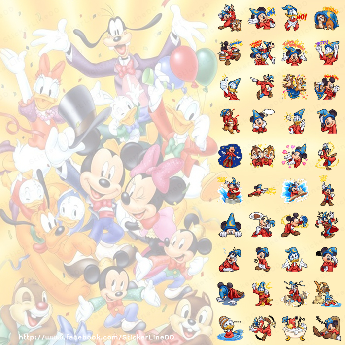 สติ๊กเกอร์ไลน์1146 - D23 Sorcerer Mickey & Friends