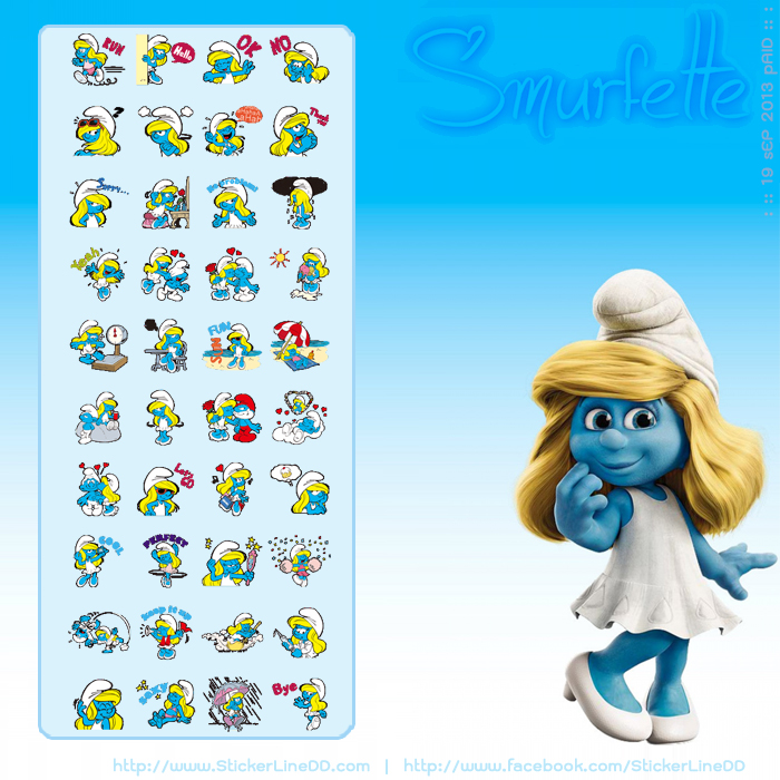 สติ๊กเกอร์ 1188 - The Smurfs: The Smurfette Touch 